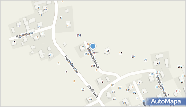 Młodziejowice, Młodziejowice, 161, mapa Młodziejowice