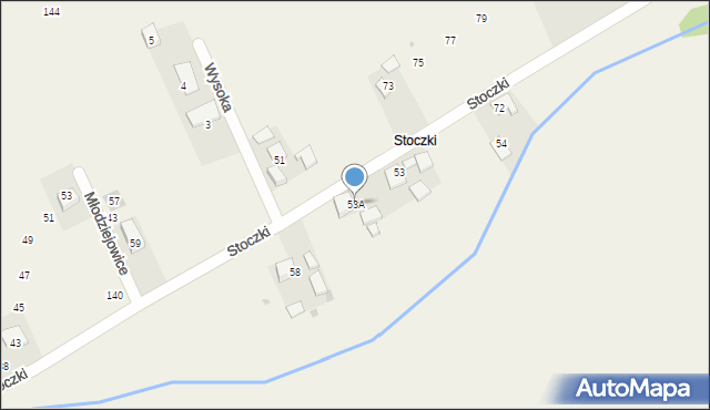 Młodziejowice, Młodziejowice, 53A, mapa Młodziejowice