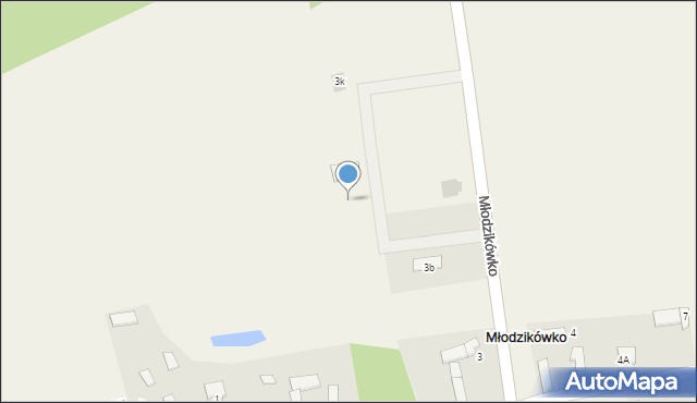 Młodzikówko, Młodzikówko, 3f, mapa Młodzikówko