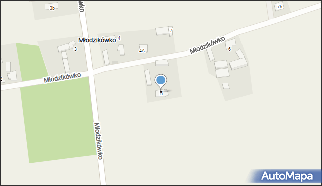 Młodzikówko, Młodzikówko, 5, mapa Młodzikówko