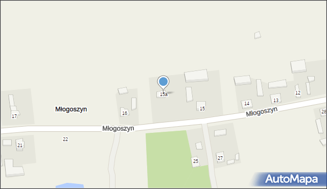 Młogoszyn, Młogoszyn, 15a, mapa Młogoszyn