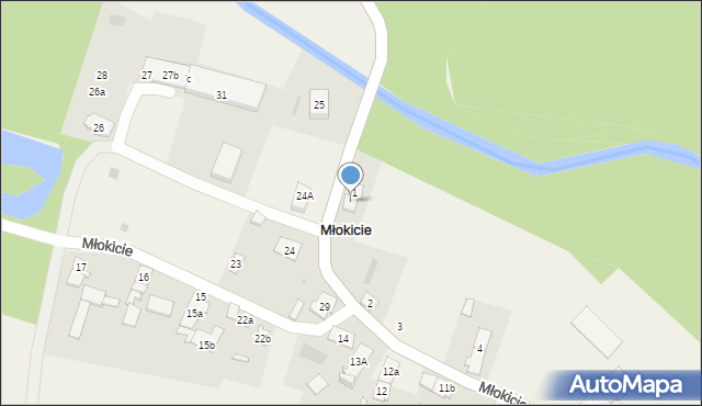 Młokicie, Młokicie, 1b, mapa Młokicie