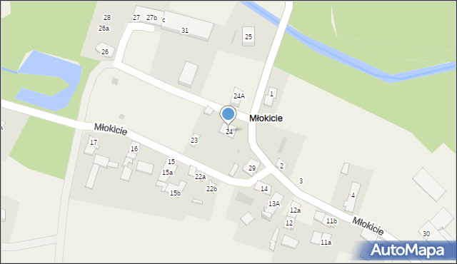 Młokicie, Młokicie, 24, mapa Młokicie