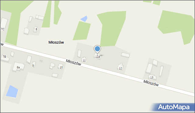 Młoszów, Młoszów, 11a, mapa Młoszów