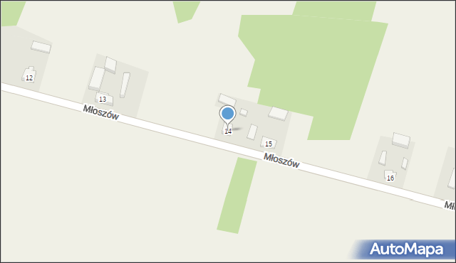 Młoszów, Młoszów, 14, mapa Młoszów