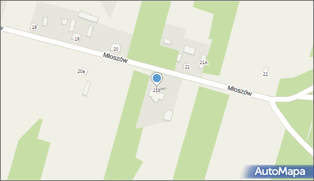 Młoszów, Młoszów, 21b, mapa Młoszów
