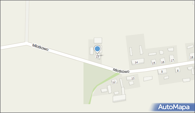 Młotkowo, Młotkowo, 13, mapa Młotkowo