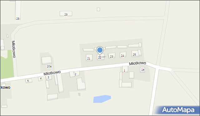 Młotkowo, Młotkowo, 22, mapa Młotkowo