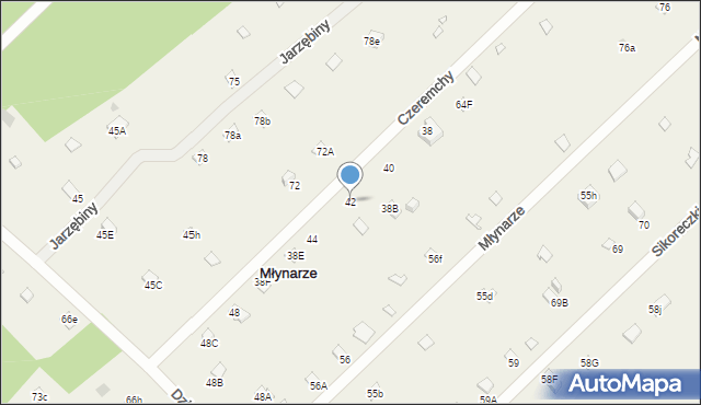 Młynarze, Młynarze, 42, mapa Młynarze
