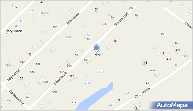 Młynarze, Młynarze, 58G, mapa Młynarze