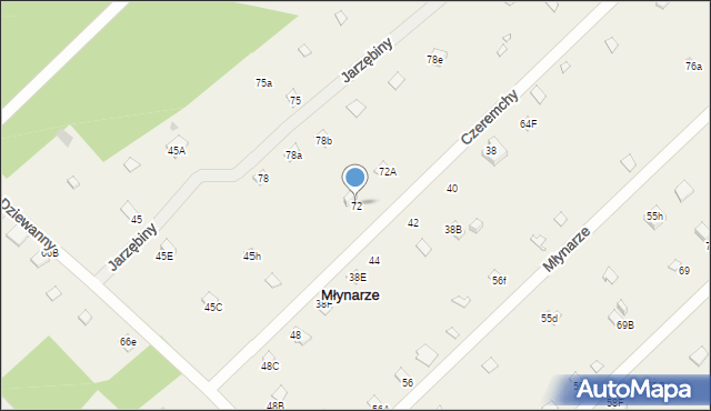 Młynarze, Młynarze, 72, mapa Młynarze