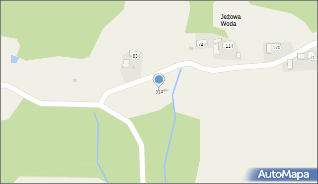 Młyńczyska, Młyńczyska, 314, mapa Młyńczyska