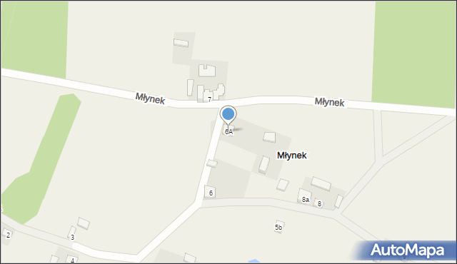 Młynek, Młynek, 6A, mapa Młynek