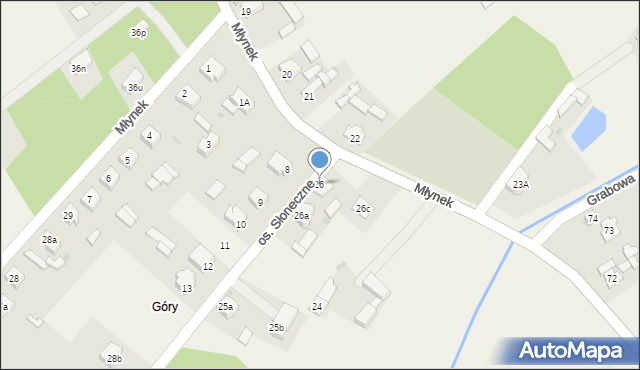 Młynek, Młynek, 26, mapa Młynek