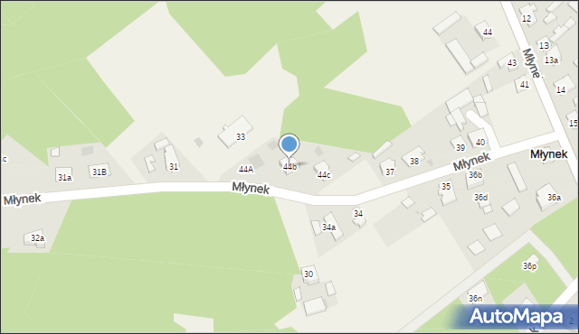 Młynek, Młynek, 44b, mapa Młynek