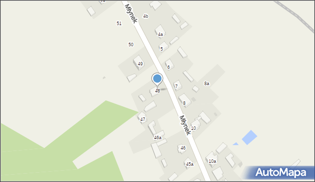 Młynek, Młynek, 48, mapa Młynek