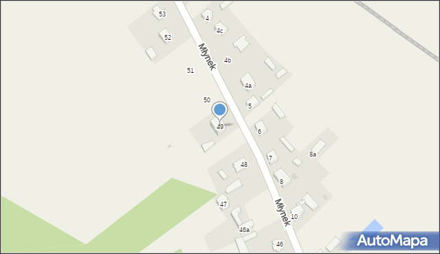 Młynek, Młynek, 49, mapa Młynek