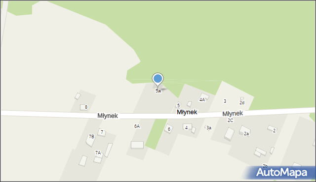 Młynek, Młynek, 5a, mapa Młynek