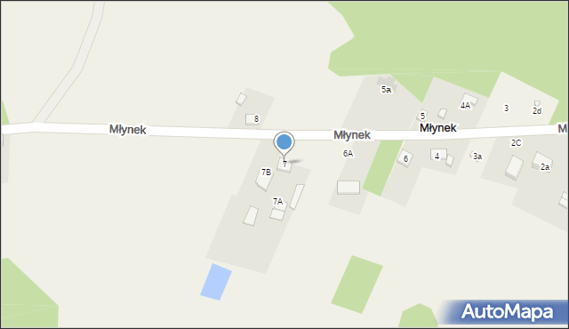 Młynek, Młynek, 7, mapa Młynek