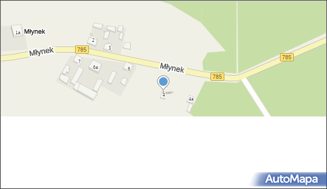 Młynek, Młynek, 4, mapa Młynek