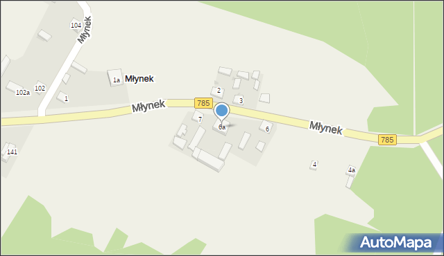 Młynek, Młynek, 6a, mapa Młynek