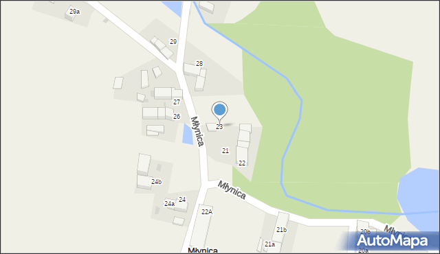 Młynica, Młynica, 23, mapa Młynica