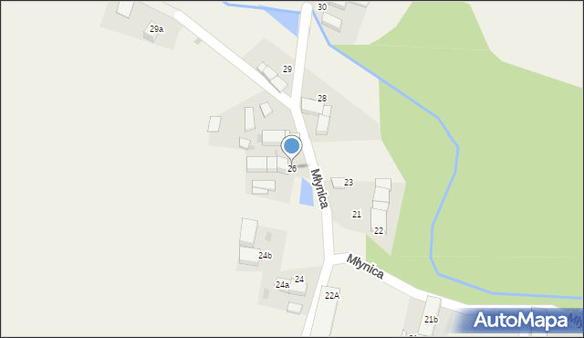 Młynica, Młynica, 26, mapa Młynica