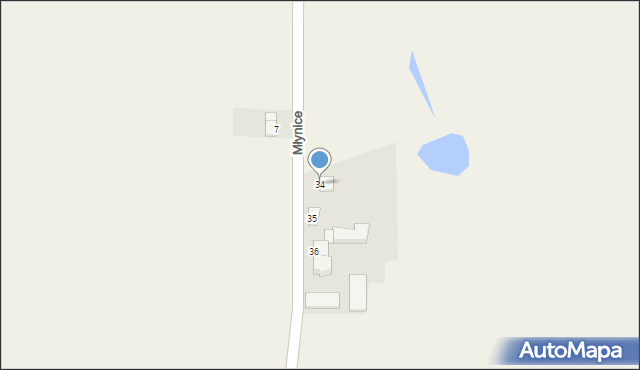 Młynice, Młynice, 34, mapa Młynice