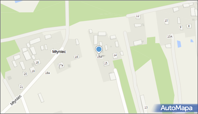 Młyniec, Młyniec, 15A, mapa Młyniec
