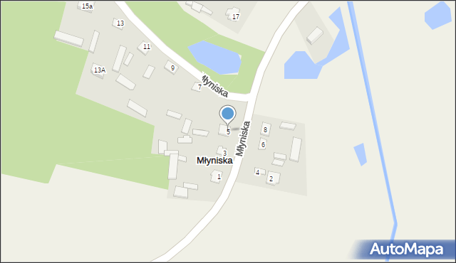 Młyniska, Młyniska, 5, mapa Młyniska