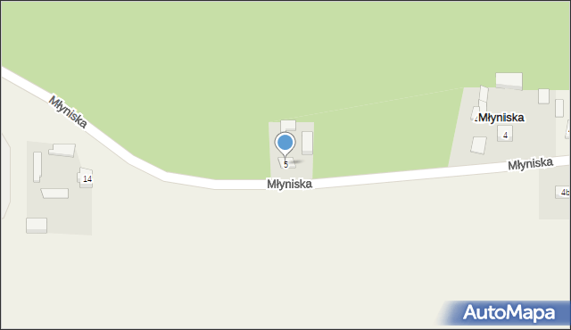 Młyniska, Młyniska, 5, mapa Młyniska