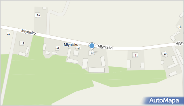 Młynisko, Młynisko, 13, mapa Młynisko