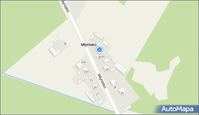 Młynisko, Młynisko, 32, mapa Młynisko