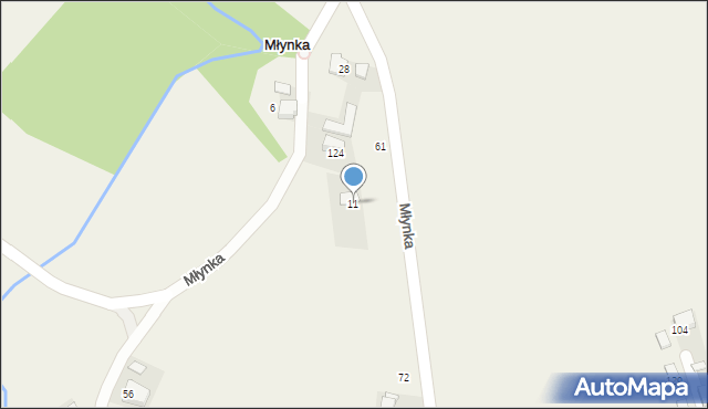 Młynka, Młynka, 11, mapa Młynka