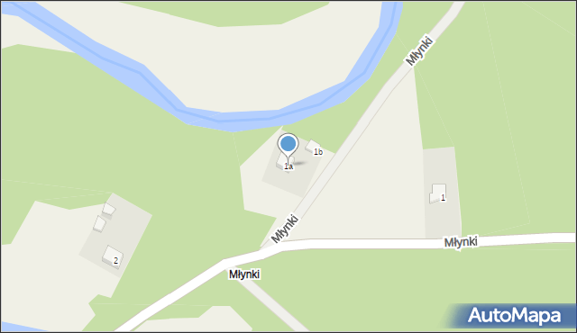 Młynki, Młynki, 1a, mapa Młynki
