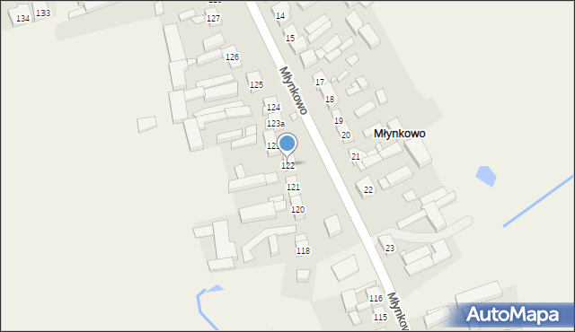 Młynkowo, Młynkowo, 122, mapa Młynkowo