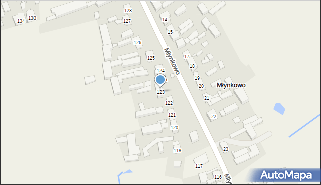 Młynkowo, Młynkowo, 123, mapa Młynkowo