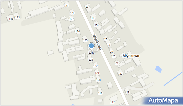 Młynkowo, Młynkowo, 123a, mapa Młynkowo