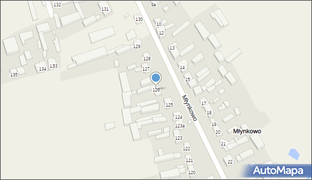 Młynkowo, Młynkowo, 126, mapa Młynkowo