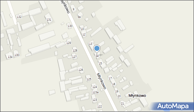 Młynkowo, Młynkowo, 14, mapa Młynkowo