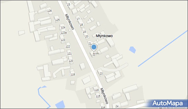 Młynkowo, Młynkowo, 22, mapa Młynkowo