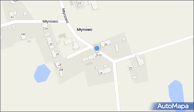 Młynowo, Młynowo, 17, mapa Młynowo