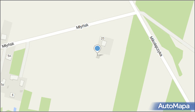Młyńsk, Młyńsk, 21, mapa Młyńsk