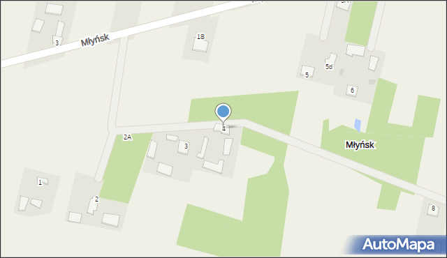 Młyńsk, Młyńsk, 4, mapa Młyńsk