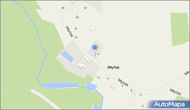 Młyńsk, Młyńsk, 2, mapa Młyńsk