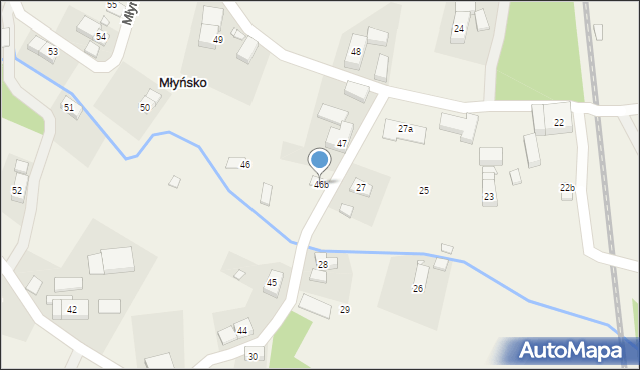 Młyńsko, Młyńsko, 46b, mapa Młyńsko