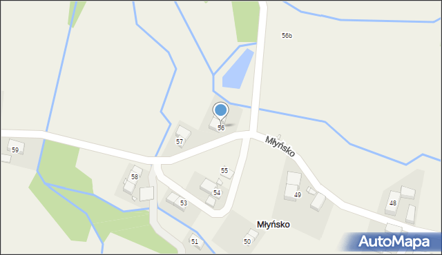 Młyńsko, Młyńsko, 56, mapa Młyńsko