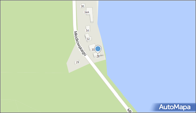 Mrągowo, Młodkowskiego, 28, mapa Mrągowo
