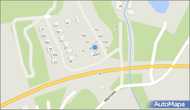 Mrągowo, Młynowa, 41d, mapa Mrągowo