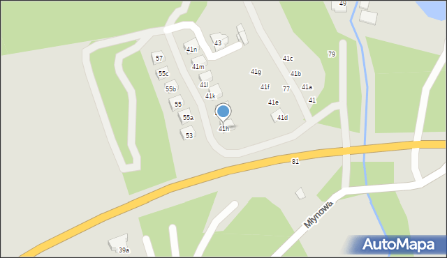 Mrągowo, Młynowa, 41h, mapa Mrągowo